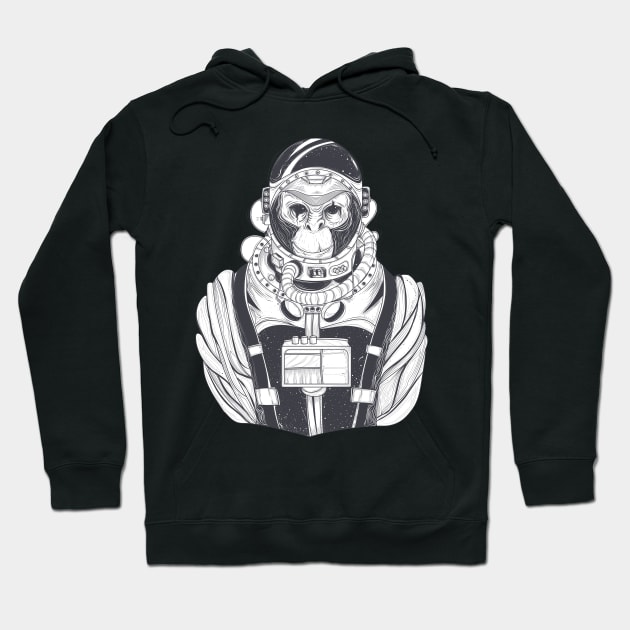 monkey astronaut Hoodie by Space wolrd